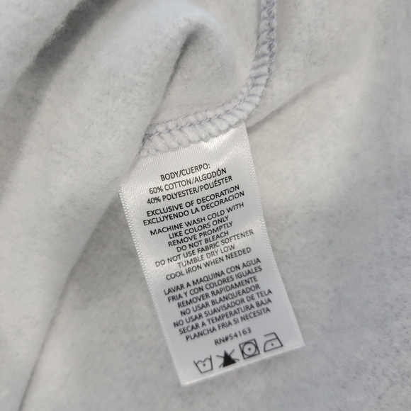 Calvin Klein Woman's Fleece Hoodie Logo on Drawstrings Gray Sweatshirt Size L - Picture 7 of 7